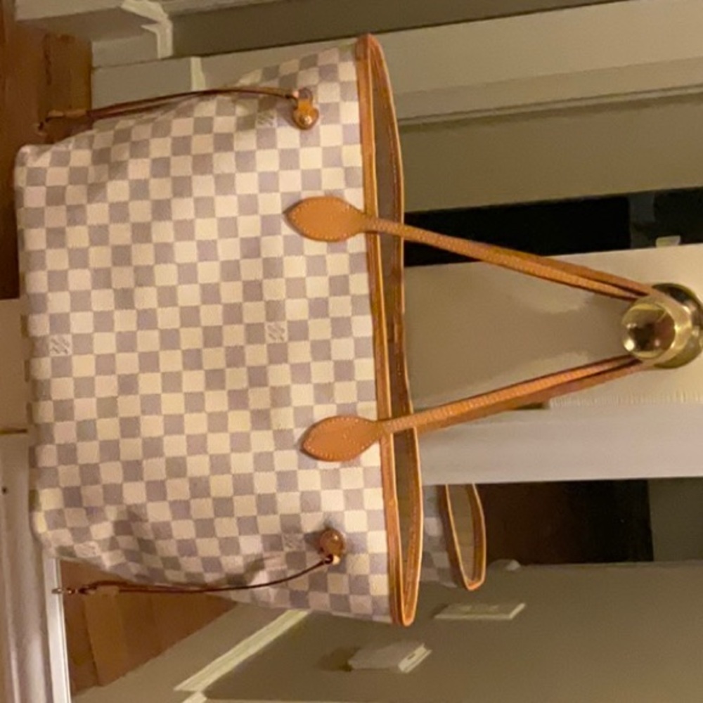 Louis Vuitton Damier Azur Tote with Tan Trim - Picture 7 of 16